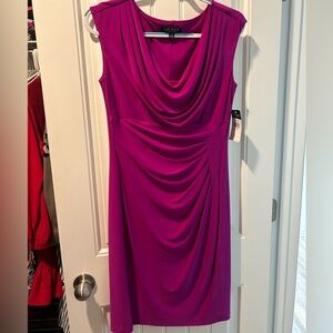 Ralph Lauren, dress, magenta - never worn, NWT, size 10